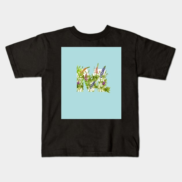 Watercolor lupin Kids T-Shirt by orsinha